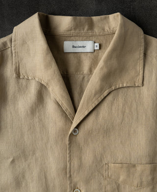 collar of 1950s Italian Collar Linen Shirt