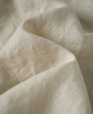 fabric texture of 1950s Italian Collar Linen Short Sleeve Shirt - Beige