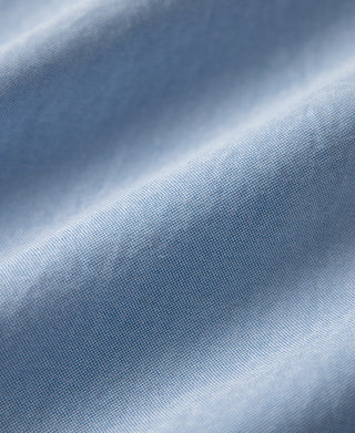 fabric texture of 1960s Classic Button Down Oxford Shirt in Blue