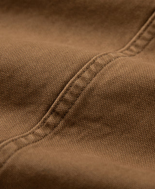 fabric texture of M-42 Canvas Cargo Shorts - Dark Khaki
