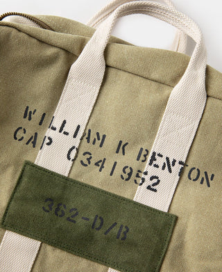 front detail of Cotton Canvas Crossbody Messenger Bag