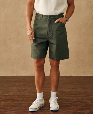 Front view of Duck Canvas Carpenter Cargo Shorts