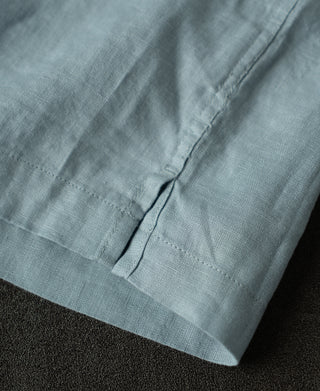 hem detail of 1950s Italian Collar Linen Shirt