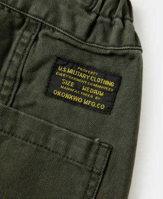 label of M-42 Canvas Cargo Shorts - Dark Olive