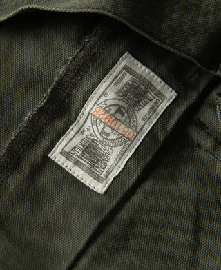 label of M-42 Canvas Cargo Shorts - Dark Olive