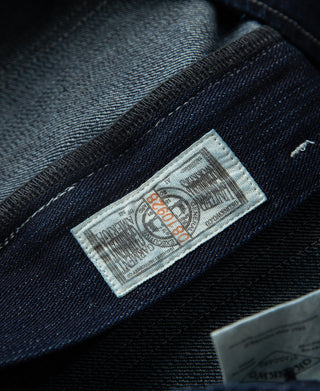 Label of Western Raw Denim Baker Shorts