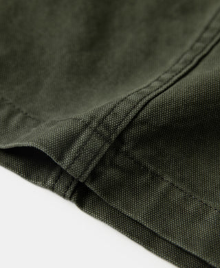 leg opening detail of M-42 Canvas Cargo Shorts - Dark Olive