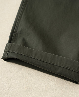 leg opening detail seam of Vintage Washed Tapered 5-Pocket Pants in Dark Gray