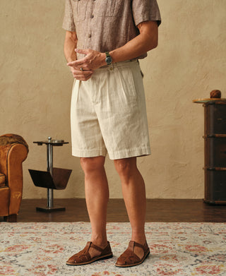 Lifestyle shot of British Army Cotton-Linen Gurkha Shorts