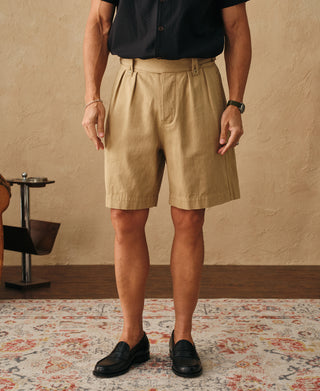 Lifestyle shot of British Army Cotton-Linen Gurkha Shorts
