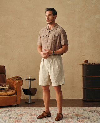 Lifestyle shot of British Army Cotton-Linen Gurkha Shorts