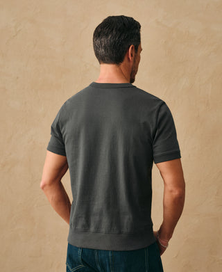 lifestyle shot of Vintage Black 1950s V-Gusset Cotton T-Shirt