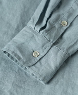 long sleeve cuff of 1950s Italian Collar Linen Shirt