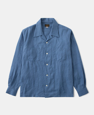 Lot 220A Linen Long Sleeve Shirt in Blue
