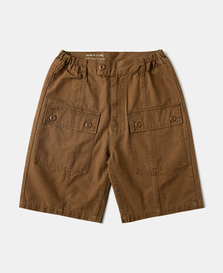 M-42 Canvas Cargo Shorts in Dark Khaki