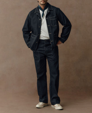 1920s Herringbone Denim Work Jacket