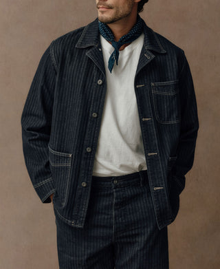 1920s Herringbone Denim Work Jacket