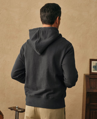 1950s Heavyweight Cotton Fleece Hoodie - Dark Gray