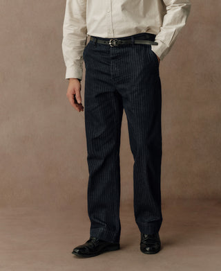 1920s Herringbone Denim Work Pants