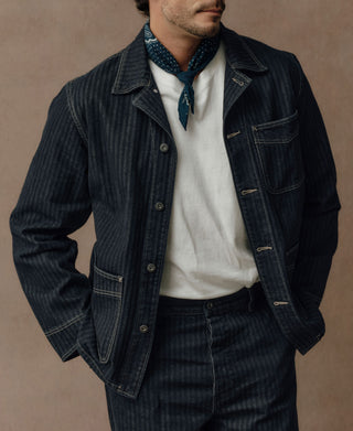 1920s Herringbone Denim Work Jacket