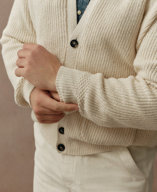 Fisherman Rib US Cotton Cardigan