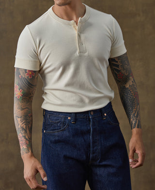 Overview of 8.5 oz Organic Cotton Henley T-Shirt
