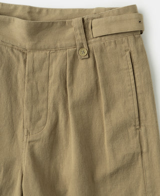Pleats detail of British Army Cotton-Linen Gurkha Shorts