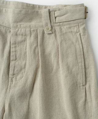 Pleats detail of British Army Cotton-Linen Gurkha Shorts