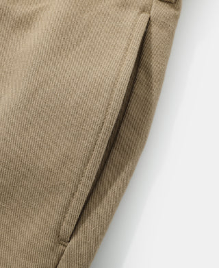 pocket detail of Textured Linen-Cotton Trousers – Khaki