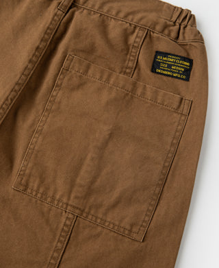pocket detail of M-42 Canvas Cargo Shorts - Dark Khaki