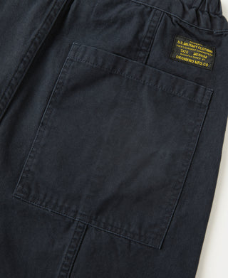pocket detail of M-42 Canvas Cargo Shorts - Navy