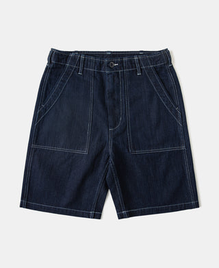 Raw Denim Baker Shorts in Indigo