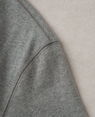 shoulder detail of 1950s V-Gusset Cotton T-Shirt - Heather Gray