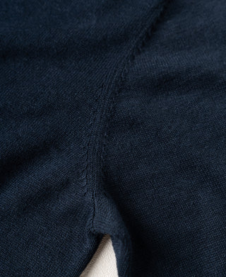 Stitching Detail of Linen Cotton Blend Knit Henley T-shirt