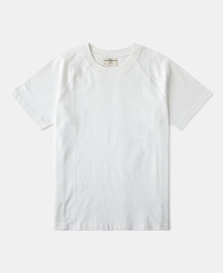 Heavyweight Plain Raglan Short Sleeve T-Shirt in White