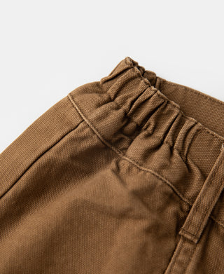 waist detail of M-42 Canvas Cargo Shorts - Dark Khaki