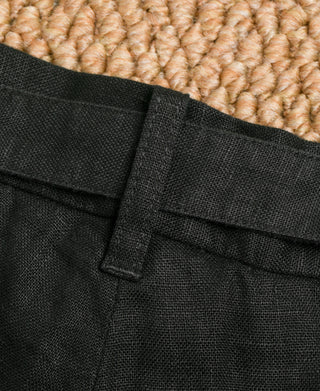 Waist Detail of Lot 845 Linen Double Pleated Trousers