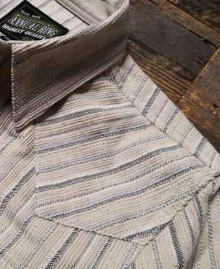 1950s 8 oz Striped Corduroy Western Shirt