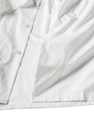 Klassisches Panama-Hemd mit offenem Kragen – Elfenbeinweiß
