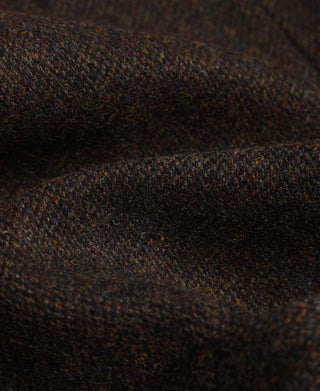 Schokoladenbraune Tweed-Jagdweste
