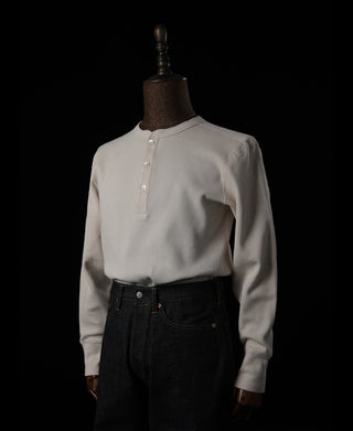 Raschel Knit Thermal Henley Shirt