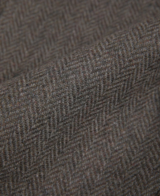Brown Herringbone Tweed Blazer