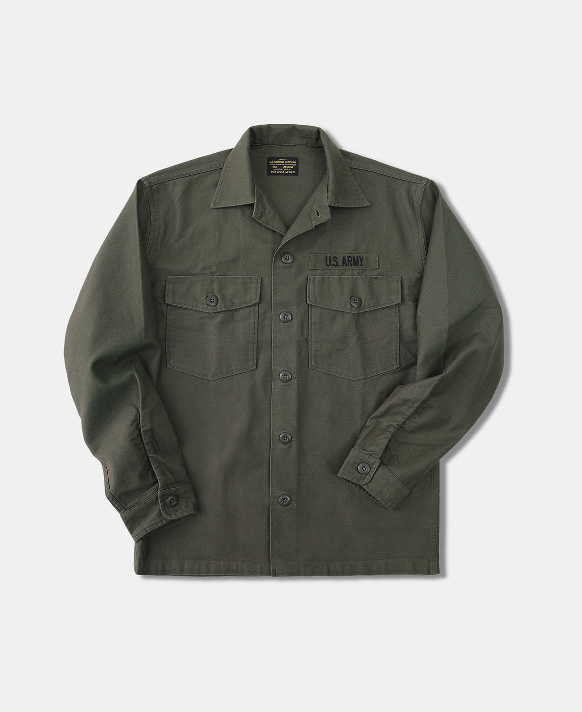 Vietnam War US Army OG107 Fatigue Utility Shirt - Plain