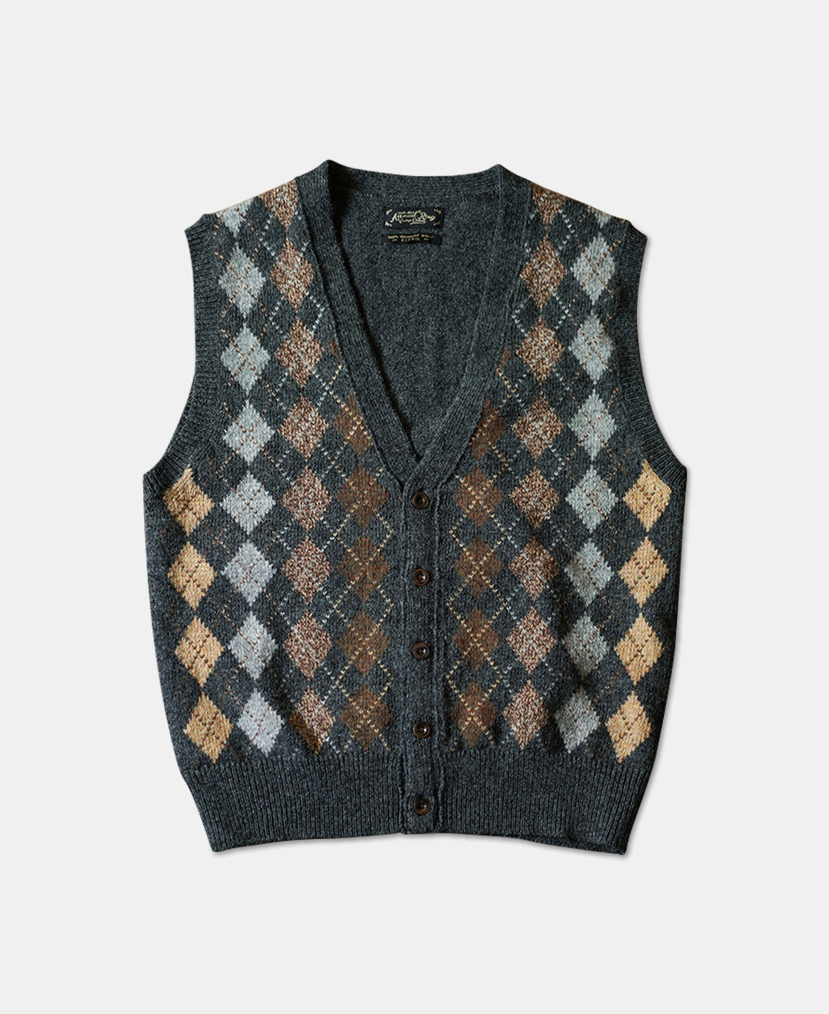 Shetland Wool Argyle Sweater Vest