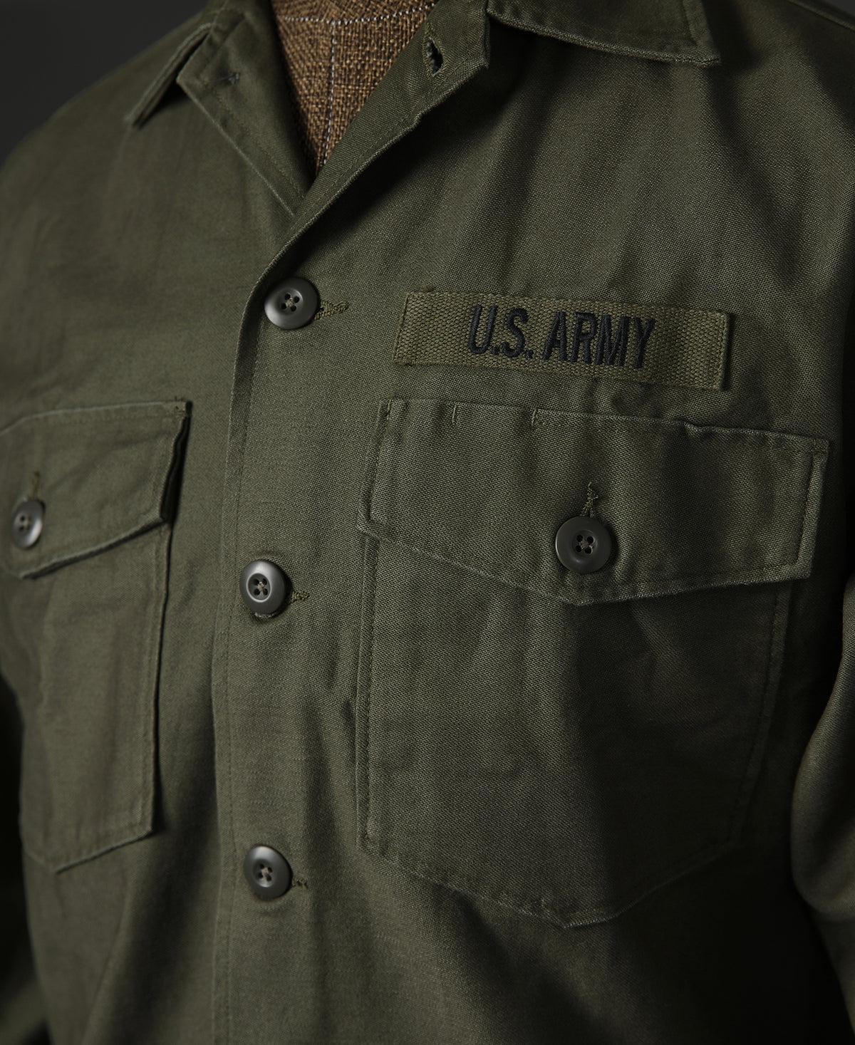 Vietnam War US Army OG107 Fatigue Utility Shirt - Plain