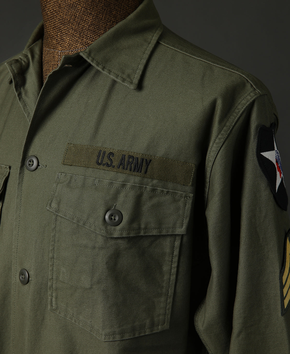 Vietnam War US Army OG107 Fatigue Utility Shirt - Im Jin Scouts