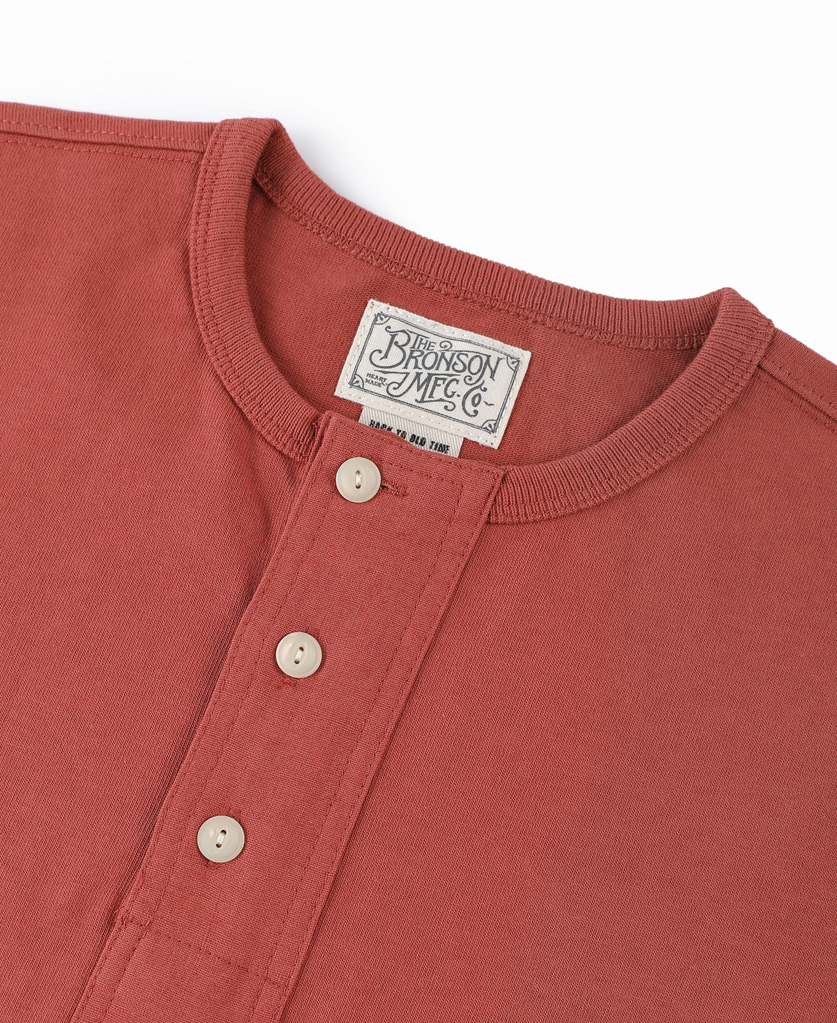 Vintage Short Sleeve Henley T-Shirt - Red