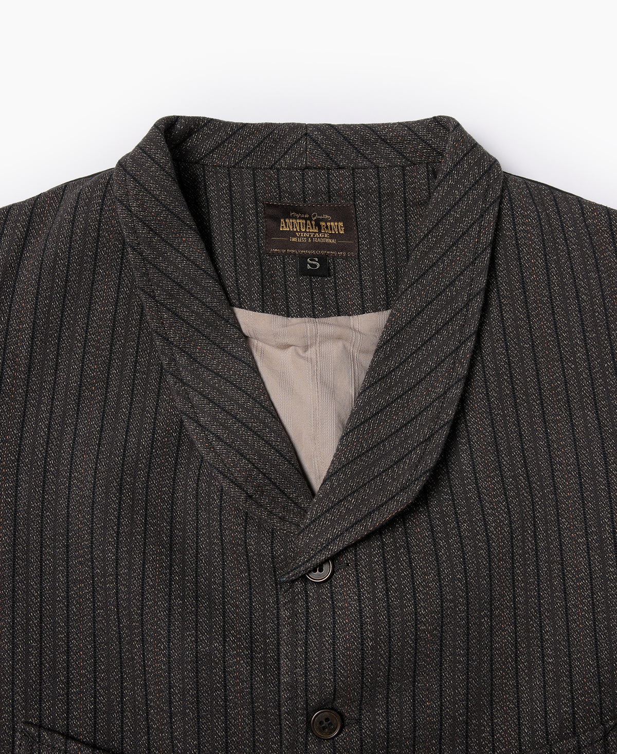1920s French Salt &amp; Pepper Striped Chambray Vest