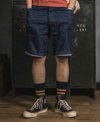 1940er Jahre WWII USN 10,5 oz Denim Latzhose Deck Shorts