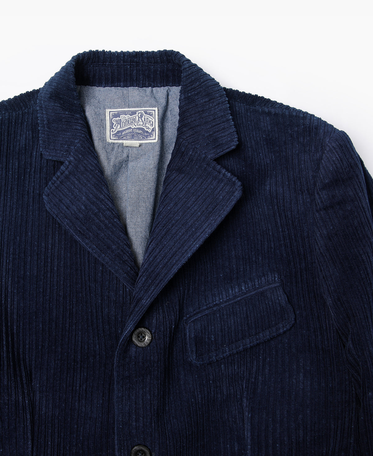 1920s French Indigo Corduroy Suit Jacket